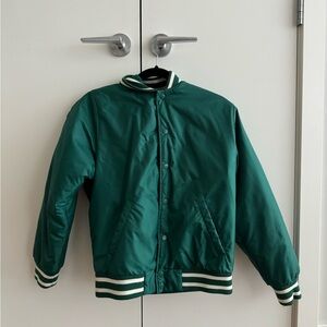 aritzia tna stadium jacket green